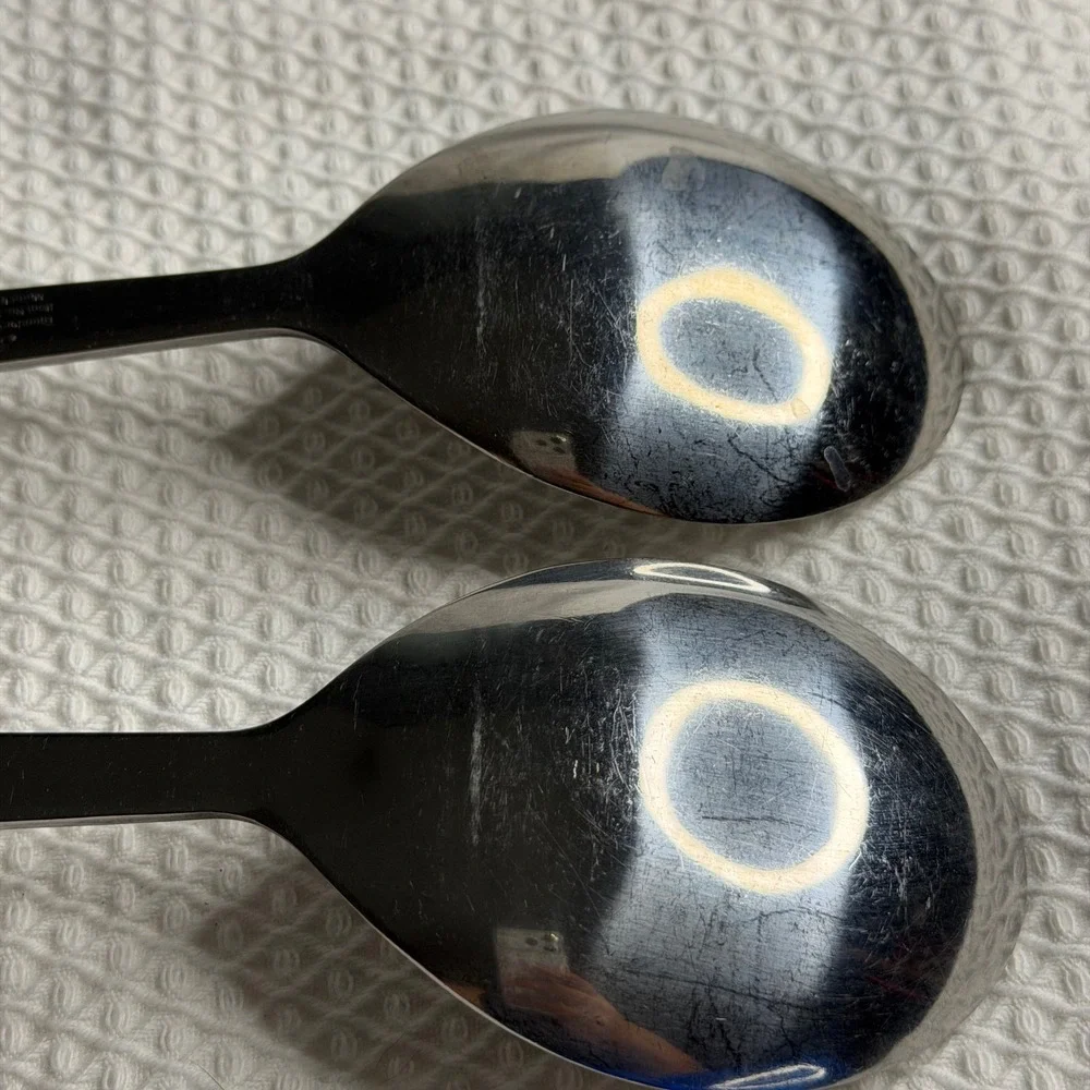 Thunder Group Inc SLBF001 Stainless Steel Buffet Serving Spoons Set of 2 Silver